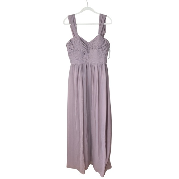 NWT Revelry Kennedy Chiffon Convertible Maxi Dress In Mauve 46” Length Size 12 - Picture 4 of 12